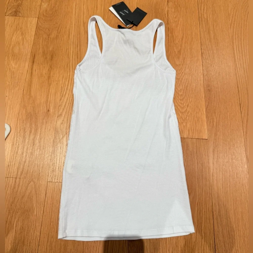 Armani Exchange White Sequin Tank Top, Size M - Picture 3 of 6